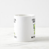 引用文おもしろい猫は無関心の魂… コーヒーマグカップ (中央)