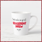 引用文おもしろい白黒と赤い皮肉マグ カフェラテマグ