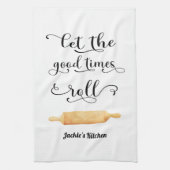 引用文おもしろい白黒 キッチンタオル (縦)