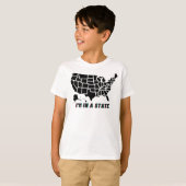 引用文おもしろい私は州の子供の男の子または女の子のTシャツにいる Tシャツ (正面フル)