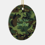引用文おもしろい軍隊グリーンカモフラージュ セラミックオーナメント (右)
