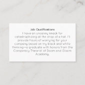 引用文おもしろい過大思考専門医 名刺 (裏面)