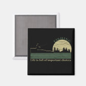 引用文おもしろい魚釣り マグネット (正面/裏面)