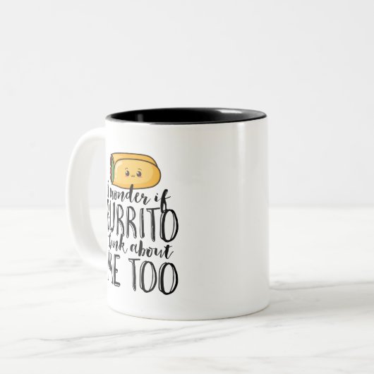 引用文おもしろい・ブリトとメキシコのフードラバー ツートーンマグカップ (正面左)