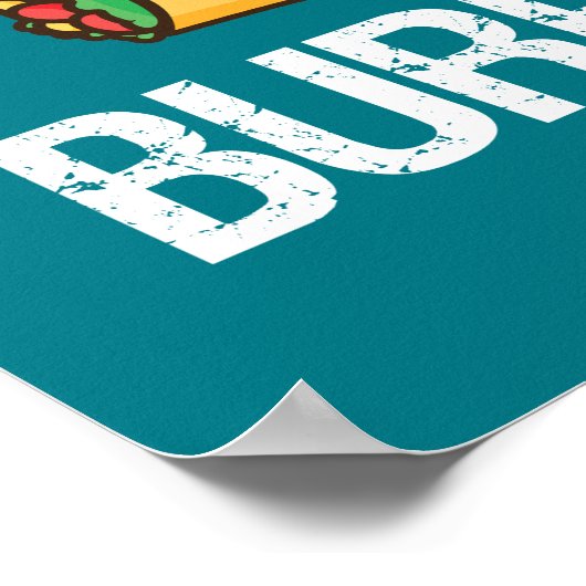 引用文おもしろい・ブリトとメキシコのフードラバー ポスター (角)