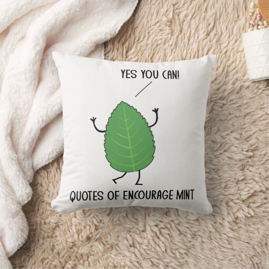 引用文おもしろい，ミントパンの冗談ユーモアを吹き込む クッション (ブランケット)