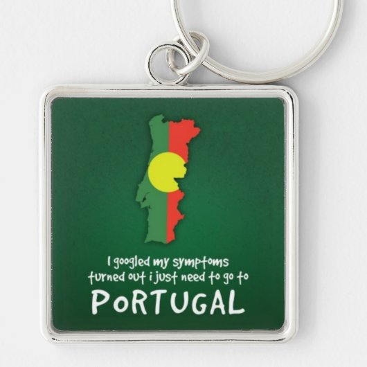 引用文おもしろいI Googleで症状を調べたポルトガル キーホルダー (正面)