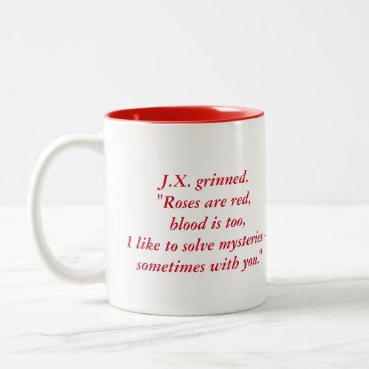 引用文およびカバーが付いている家およびMoriarity 4のマグ ツートーンマグカップ (左)