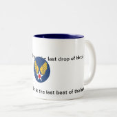 引用文およびロゴの軍隊の飛行隊のマグ ツートーンマグカップ (正面右)