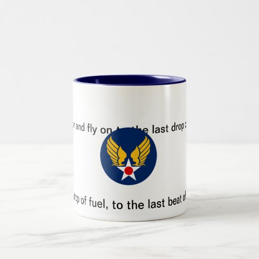 引用文およびロゴの軍隊の飛行隊のマグ ツートーンマグカップ (中央)