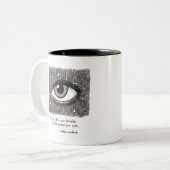 引用文および芸術の白黒コーヒー・マグ ツートーンマグカップ (正面左)