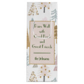 引用文お洒落ウィンターツリーズパターンワイン抱き枕 ワインギフトバッグ (正面)