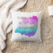 引用文かわいらし枕の水彩抽象芸術を加える クッション (ブランケット)