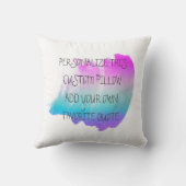 引用文かわいらし枕の水彩抽象芸術を加える クッション (裏面)