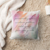 引用文かわいらし枕の水彩抽象芸術を加える クッション (ブランケット)