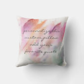 引用文かわいらし枕の水彩抽象芸術を加える クッション (裏面)
