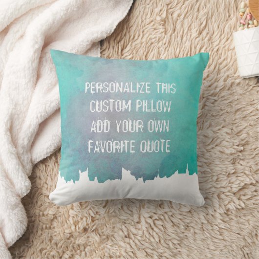 引用文かわいらし枕の水彩抽象芸術を加える クッション (ブランケット)