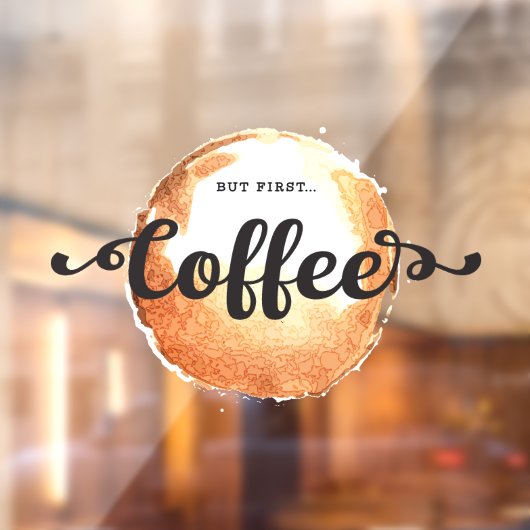 引用文が最初のコーヒータイポグラフショップカフェ ウィンドウサイン (シート2)