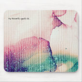 引用文ことわざ水彩インクテクスチャ#1の追加 マウスパッド (正面)