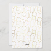 引用文すてき金ゴールドホワイトタイポグラフィフォトクリスマス シーズンカード (裏面)