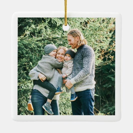 引用文で自分の写真を作成 セラミックオーナメント (裏面)