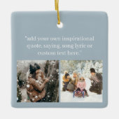 引用文で自分の写真を作成 セラミックオーナメント (正面)