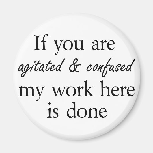 引用文とおもしろいことわざユーモアノベルティ冗談ギフト マグネット (正面)