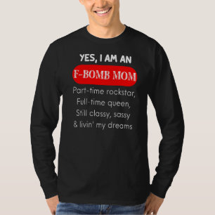引用文とことわざ爆弾母のための女性W態度 Tシャツ