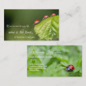 引用文と美しいラディバやる気を起こさせるグ 名刺 (正面/裏面)