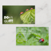 引用文と美しいラディバやる気を起こさせるグ 名刺 (正面/裏面)