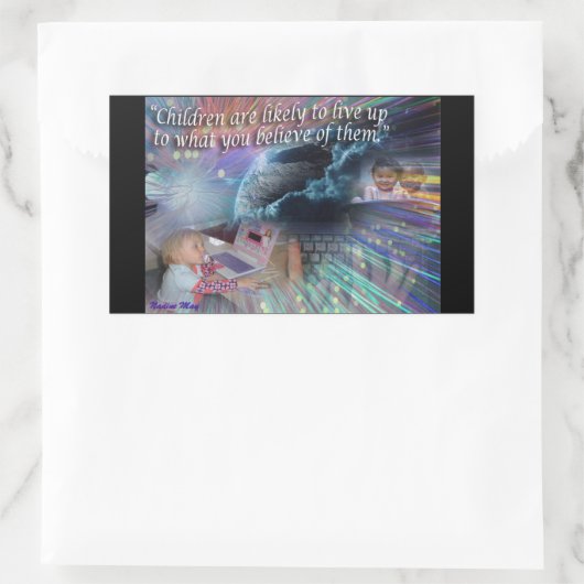 引用文について 長方形シール (バッグ)