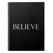 引用文に感動的な信頼の引用文を信じて下さい ノートブック (正面)