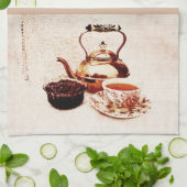 引用文のそして込み合いお茶 キッチンタオル (折り畳み)