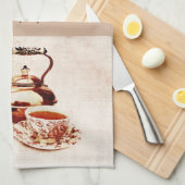 引用文のそして込み合いお茶 キッチンタオル (四つ折り)