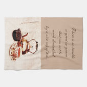 引用文のそして込み合いお茶 キッチンタオル (横)