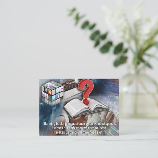 引用文のまわりに書 エンクロージャーカード (スタンド正面)