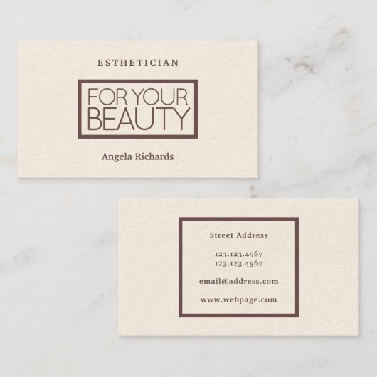 引用文のエレガントでシックなスタイルのプロフェッショナル 名刺 (正面/裏面)