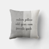 引用文のカスタムグレーと白の装飾用クッション クッション (裏面)