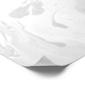 引用文のカスタム追加White Marble、Light Gray ポスター (角)