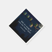 引用文のコラージュ違うをユニーク使ったフクロウ スタンダードカクテルナプキン (角)