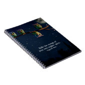 引用文のコラージュ違うをユニーク使ったフクロウ ノートブック (右側)