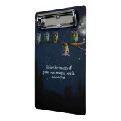 引用文のコラージュ違うをユニーク使ったフクロウ ミニクリップボード (アングル2)