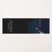 引用文のコラージュ違うをユニーク使ったフクロウ ヨガマット (裏面(横))