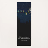 引用文のコラージュ違うをユニーク使ったフクロウ ヨガマット (正面)