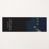 引用文のコラージュ違うをユニーク使ったフクロウ ヨガマット (正面(横))