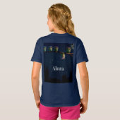 引用文のコラージュ違うをユニーク使ったフクロウ Tシャツ (裏面フル)