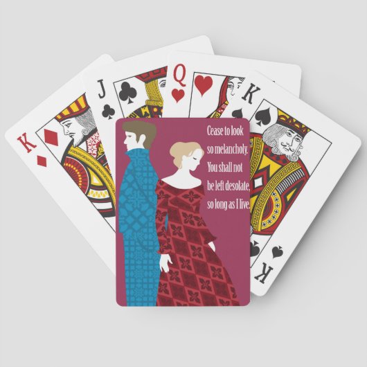 引用文のシャーロットBronte "ジェーンEyre"のギフト トランプ (裏面)