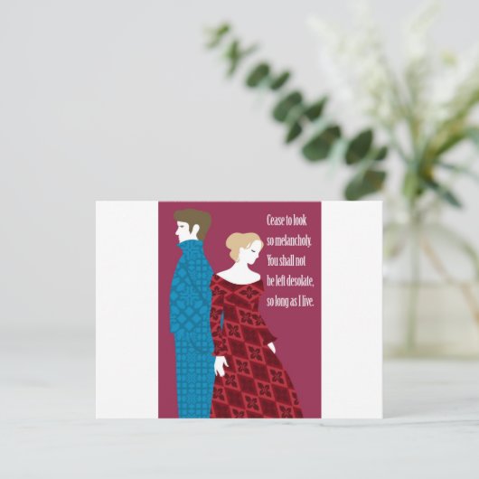 引用文のシャーロットBronte "ジェーンEyre"のギフト ポストカード (スタンド正面)