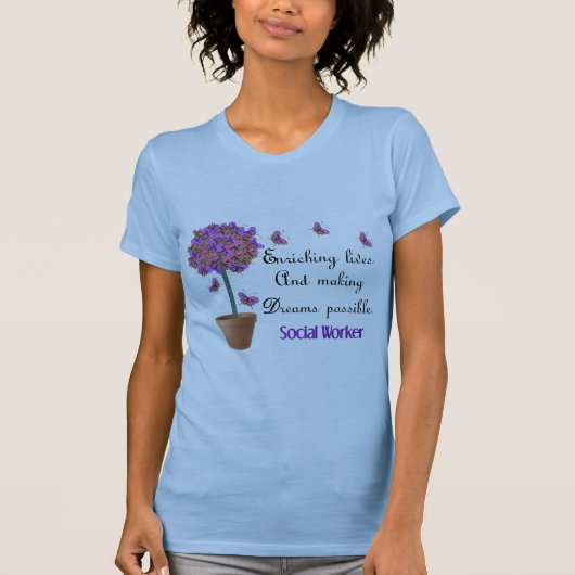 引用文のソーシャルワーカーのTシャツ Tシャツ (正面)