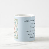 引用文のターコイズの貝の曼荼羅のマグ コーヒーマグカップ (中央)